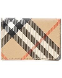 Burberry - Check Coated Fabric Bi-Fold Cardholder - Lyst