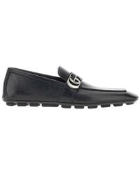 Gucci - Leather Loafers With Double G Detail 8 - Lyst