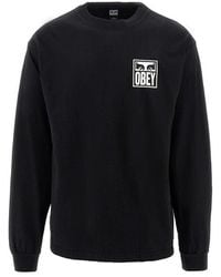 Obey - Eyes Icon Long-Sleeved T-Shirt - Lyst