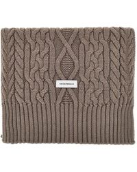 Emporio Armani - Wool-Blend Scarf With Logo Label - Lyst