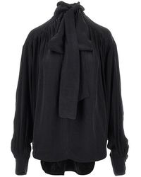 ANDAMANE - 'Mathilda' Satin Blouse - Lyst
