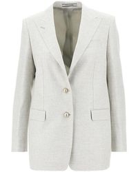 Tagliatore - Mélange Twill 'Bertha' Single-Breasted Jacket - Lyst