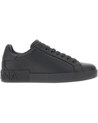 Dolce & Gabbana - 'Portofino' Leather Sneakers - Lyst