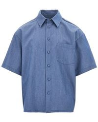 C.9.3 - Viscose-Blend Boxy Fit Shirt - Lyst