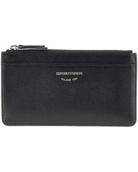Emporio Armani - Faux Leather Cardholder Pouch - Lyst