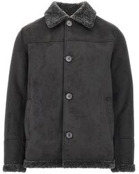Herno - Suede And Shearling Effect Jacket - Lyst
