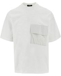 Herno - Boxy Fit T-Shirt With Nylon Pocket - Lyst