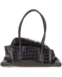 The Attico - Croco-Print Leather Small La Passeggiata Bag - Lyst
