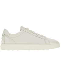 Tod's - Leather Sneakers With Gommini Detail - Lyst