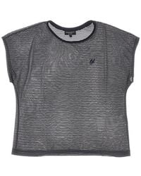 Emporio Armani - Icon Striped Knitted Top - Lyst