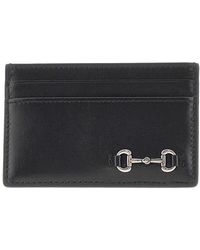 Gucci - Leather Cardholder With Horsebit Detail - Lyst