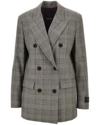 Pinko - Prince Of Wales Double-Breasted Jacket - Lyst