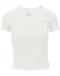 DIESEL - 'T-Ele-Long-D' Ribbed T-Shirt - Lyst