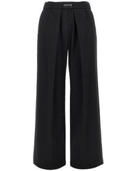 Loewe - Wool Pants With Elasticated Waist - Lyst