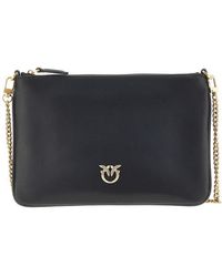 Pinko - Flat Classic Leather Pouch - Lyst