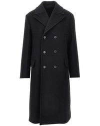 Fendi - Wool And Angora Double-Breasted Coat - Lyst