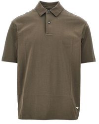 Emporio Armani - Cotton Jersey Polo Shirt - Lyst