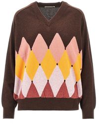 Ballantyne - Cashmere Lozenge Sweater - Lyst
