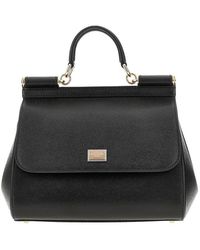 Dolce & Gabbana - Dauphine Leather Large 'Sicily' Bag - Lyst
