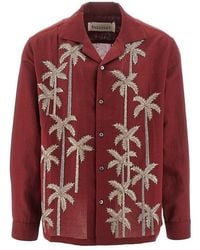 BAZISZT - 'Palm Groove' Cotton And Hemp Shirt - Lyst
