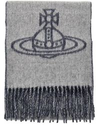 Vivienne Westwood - Single Orb Double-Face Wool Scarf - Lyst