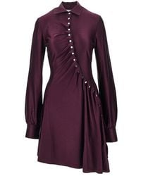 Rabanne - Draped Jersey Mini Dress - Lyst