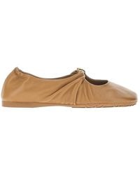Loewe - 'Pebble' Nappa Leather Ballet Flats - Lyst