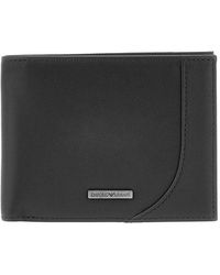 Emporio Armani - Leather Bi-Fold Wallet - Lyst