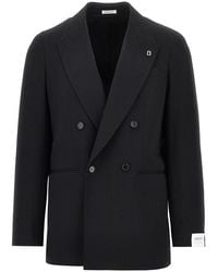 BRERAS Milano - 'Arezzo' Wool-Blend Double-Breasted Jacket - Lyst