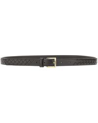 Bottega Veneta - Intrecciato Nappa Leather 'Solo' Belt - Lyst