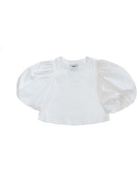Fendi - Cropped T-Shirt With Balloon Sleeves Kids 12 - Lyst