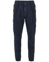 Stone Island - Cotton Cargo Pants With Logo Badge - Lyst