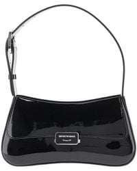 Emporio Armani - Patent Faux Leather Shoulder Bag - Lyst