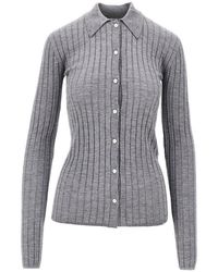 TOTEME - Ribbed Cashmere And Silk Cardigan - Lyst