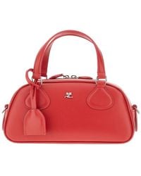Courreges - Friday Bowling Leather Bag - Lyst