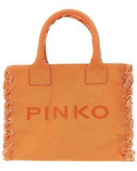 Pinko - Canvas Medium 'Beach' Shopping Bag - Lyst
