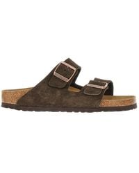 Birkenstock - 'Arizona' Suede Leather Sandals - Lyst