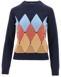 Ballantyne - Cashmere Lozenge Sweater - Lyst