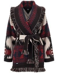 Alanui - Icon Jacquard Wool Cardigan - Lyst