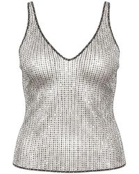 VENUJA - Crystal Mesh Top - Lyst
