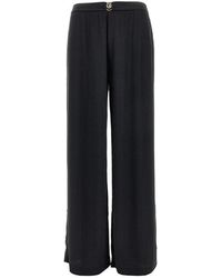 Emporio Armani - Lurex Jersey Wide Pants - Lyst