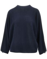 Emporio Armani - Knitted Top With Batwing Sleeves - Lyst