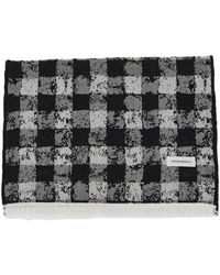 Emporio Armani - Knitted Scarf With Check Motif - Lyst