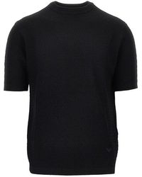 Emporio Armani - Virgin Wool Knitted T-Shirt - Lyst