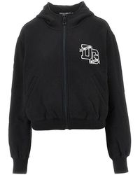 Dolce & Gabbana - Full-Zip Hoodie With Logo Patch - Lyst