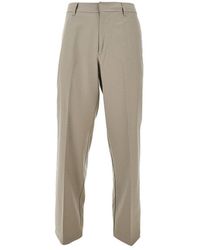 Emporio Armani - Micro-Textured Light Wool Pants - Lyst