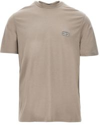 Emporio Armani - Lyocell-Blend Jersey T-Shirt With Embroidery - Lyst