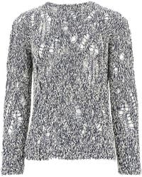 Amaranto - Distressed-Effect Cotton-Blend Sweater - Lyst