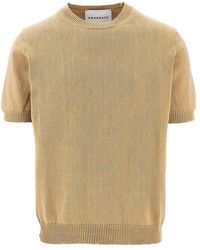 Amaranto - Distressed Finishes Knitted T-Shirt - Lyst