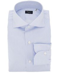 Finamore 1925 - 'Milano' Cotton Shirt With Striped Motif - Lyst
